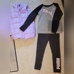 Girls 3 piece PUMA Outfit